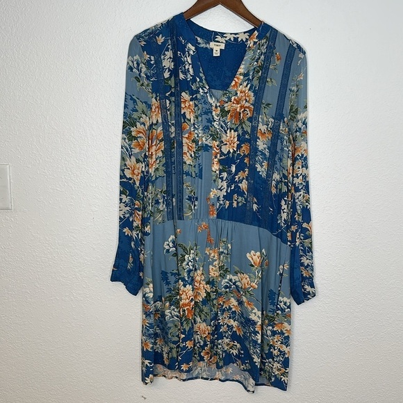Anthropologie Tiny Giana Blue Floral Dress medium - Picture 2 of 13